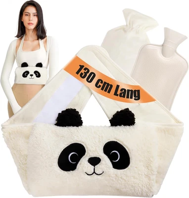 PBWZF Wärmflaschengürtel Panda, Extra Langer 130Cm Wärmflasche Gürtel Mit Wärmfl
