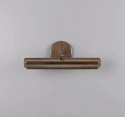 Lot of 2 Vintage Antique Solid Brass Picture Light Wall Lamp Art Display Lightin - Image 1 of 4