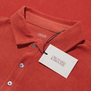 Camisa Polo Orchard & Broome Nueva con Etiquetas Jackson Terry Manga Corta Talla XL Naranja Algodón - Imagen 1 de 9