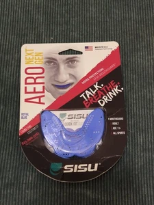 SISU Aero Medium Mouthguard, Royal Blue - 1.6mm Thin - Custom-Molded Fit - Slim - Picture 1 of 9