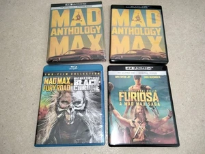 Mad Max 5-Film Collection 4K Ultra HD Fury Road Black & Chrome Blu-ray/Furiosa4K - Foto 1 di 4