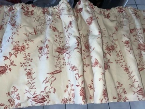 PERSONALIZADO BRUNSCHWIG&FILS “VIZCAYA” LINO TOILE ESTILO COSTERO CENEFA 104” ANCHO - Imagen 1 de 4