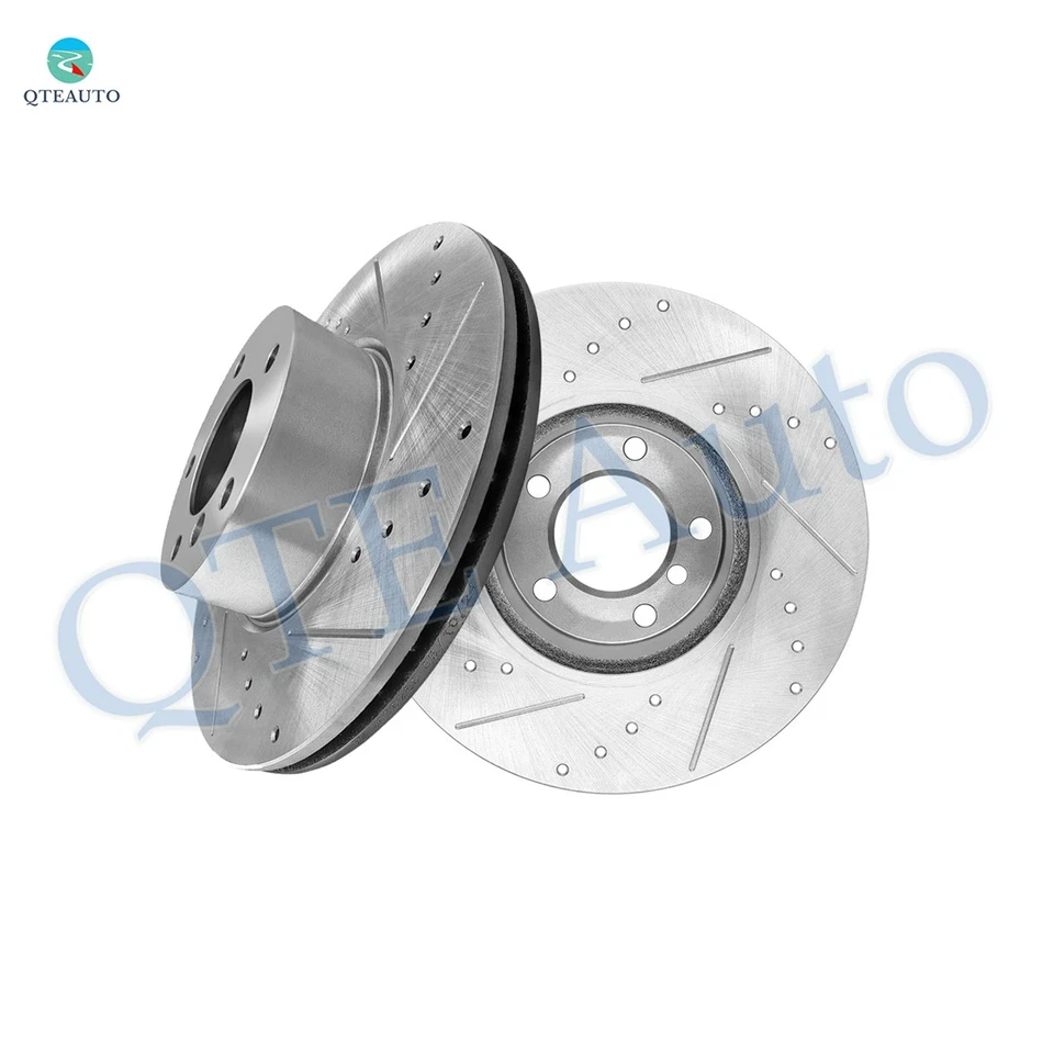 Front Drilled Slotted Brake Disc Rotors 312mm For 2017 2018 BMW 330I Base - Image 1 of 4