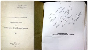 1930 H.Conze Contribution a l'etude des Hematoceles signed dedication copy - Bild 1 von 1
