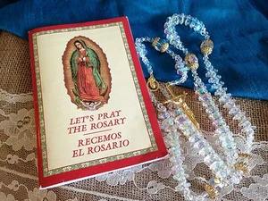 CRYSTAL ROSARY/ROSARIO DE Cristal / Como Rezar El Rosario/ How To Pray Rosary - Picture 1 of 6
