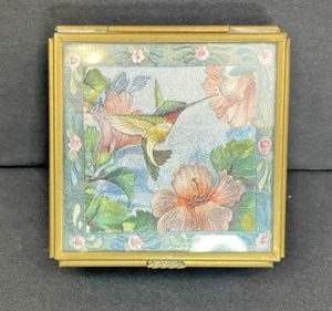 Joyero baratija de vidrio Hummingbird Enesco Thomas Cathy 1993 - Imagen 1 de 7