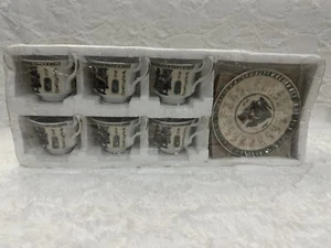 Vintage Limoges Fathi Mahmoud Ägyptische Szenen Teetasse und Untertassen Set für 6 Neu - Bild 1 von 7