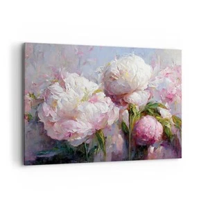 Impression sur Toile 120x80cm Tableaux Image Photo Fleurs Pivoines Classicisme - Foto 1 di 10