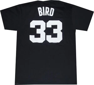 Larry Bird Boston Celtics Throwback Majestic schwarzes Shirt neu Etikett - Bild 1 von 3