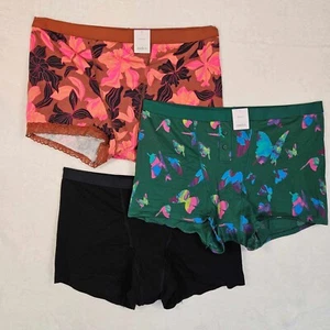 Auden 3pk Assorted Boy Shorts Underwear Women X-Large Stretch - Picture 1 of 14