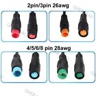 2/5/6 Pin male to female Connector Waterproof for electric bike senser Cable 23H