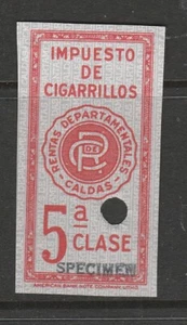 Colombia Cigarrillios Class 5A MNH Specimen Revenue - Picture 1 of 2