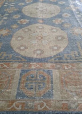 9 X 12 Oriental Area Rug Oushak / Khotan Faded Look Hand Woven Knotted Rare - Image 1 of 4