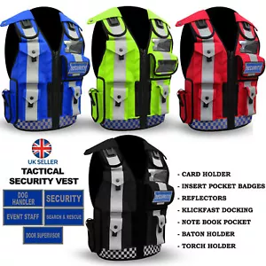 Hi Viz Tactical Vest Enforcement CCTV Tac Vest Security Dog Handler Green - Picture 1 of 9