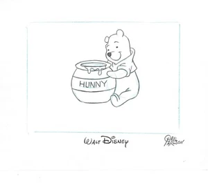Winnie the Pooh-Walt Disney - Signed Animator's Drawing - Picture 1 of 2