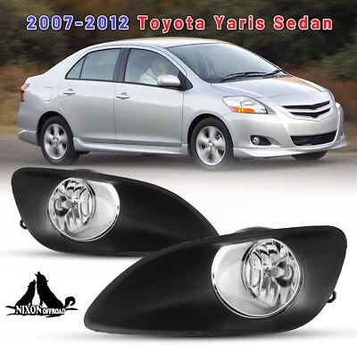 Luces antiniebla transparentes para Toyota Yaris 2007-2012 sedán luces de parachoques con interruptor + cables Foto 1 de 4