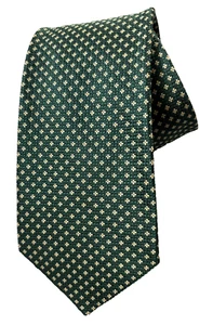 Today's Man Italian Silk Necktie Gold dots on Green 56x3.75" - Picture 1 of 7