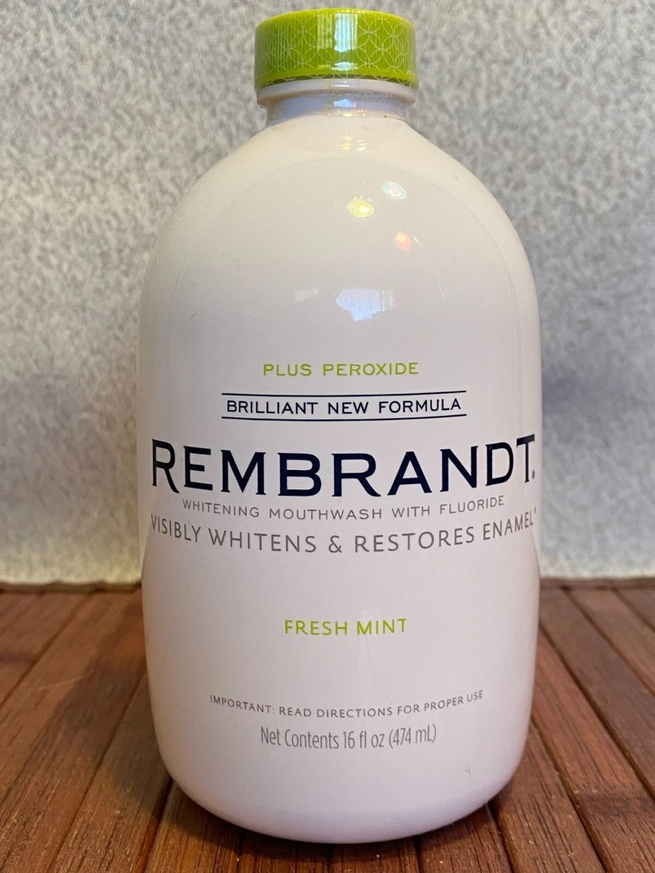 Rembrandt Whitening Mouthwash Fresh Mint -16fl oz/474 ml -Discontinued - Image 1 of 4