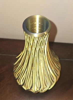 3D printed Fractal Geometric Vase Black/Gold - Image 1 of 4