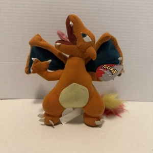 Vintage Nintendo 1999 Play By Play Pokemon 8” Charizard" Stuffed Plush Animal - Picture 1 of 9