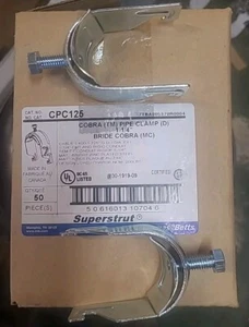 Thomas & Betts CPC125 Superstrut Cobra Conduit/Cable Clamp USIP Pack Of 50 NEW  - Picture 1 of 6