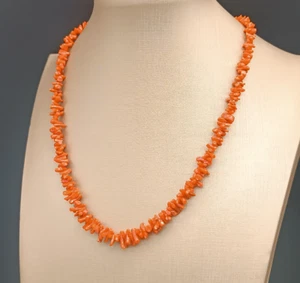 Collana donna vero corallo rosso di Sardegna argento 925 placcato oro collier - Foto 1 di 8