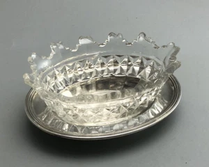 George III Crested Silvert & Cut Glass Dish RHDH London 1799 ALZX - Bild 1 von 6
