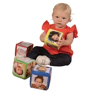 Customizable Stacking Block Toys with Photo Pockets for Ages 12 Months+, - Picture 1 of 7