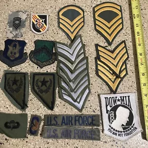 Lot MILITARY Patches MARINES AIR FORCE ARMY POW MIA 8TH TACTICAL RESERVE COMMAND - Picture 1 of 9