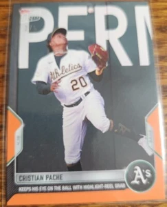 2022 TOPPS NOW ORANGE PARALLEL CARD 3/5 OAKLAND ATHLETICS CHRISTIAN PACHE #71 - Picture 1 of 3
