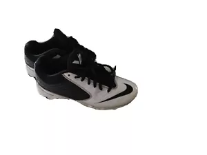 NIKE Vapor Shark Youth Size 3 Cleats White Black - Picture 1 of 8