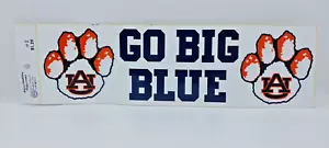 Vintage Auburn Tigers Go Big Blue War Eagle Bookstore Bumper Sticker Tiger Paws - Picture 1 of 5