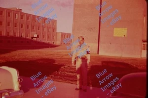 1950s 35mm Red Border Slide MP in Uniform Fort Richardson Anchorage Alaska #4149 - Picture 1 of 1