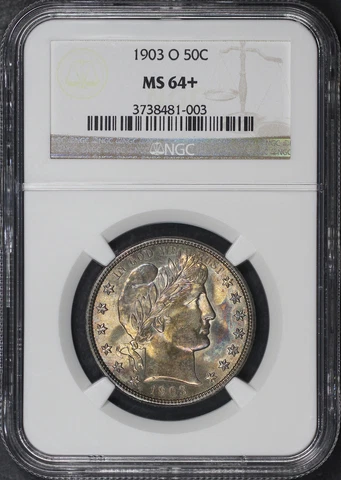 1903-O Barber Half Dollar NGC MS-64+ Amber Toning! Cover