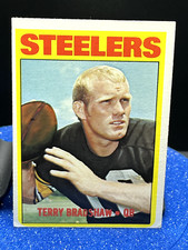1972 Topps Terry Bradshaw #150 football card Pittsburgh Steelers