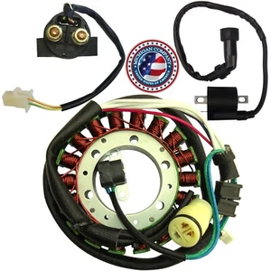 Yamaha Warrior 350 YFM350 Magneto Stator Starter Relay Ignition Coil 2002 - 2003 - Picture 1 of 7
