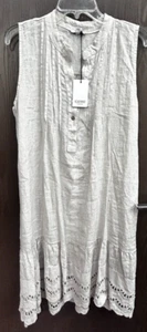 Linen Dress Rosemarie SZ L Sleeveless Italy - Picture 1 of 15