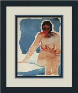 Georgia O'Keeffe Seated Nude XI Custom Framed Print - Picture 1 of 2
