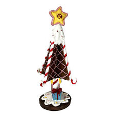 Iced Gingerbread Tree Christmas Cookie Tree Candy  Village Figure With Presents