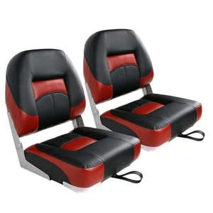 Accesorios Leader Deluxe Low Back Fold-Down Fishing Boat Seat, negro / R (2 asientos) - Imagen 1 de 8