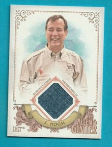 2021 Allen & Ginter JIM KOCH SHIRT RELIC #AGA-JK BREWER SAMUEL ADAMS CEO
