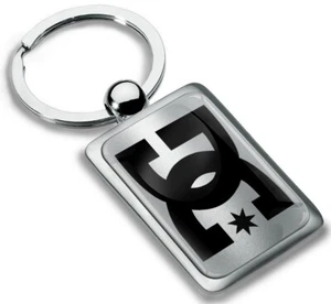 Portachiavi portachiavi acciaio inox metallo confezione regalo logo DC emblema - Foto 1 di 4
