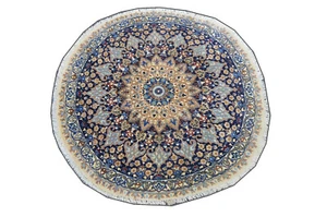 Wie Neu! NAIN mit Seide 98x98 Naeen Rug Carpet Silk handgeknüpft Orientteppich - Bild 1 von 6
