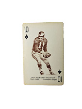 1963 Stancraft Playing Cards Football #10 Spades Norm Van Brocklin (A) Eagles