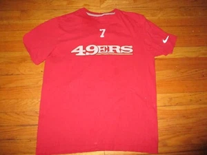 Original Red SAN FRANCISCO 49ers #7 Colin Kaepernick T Shirt Large NIKE - Picture 1 of 3
