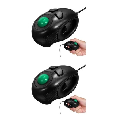  2pcs USB C Mouse: Compact USB Mini Trackball Mouse with 4D Scrolling for - Image 1 of 4
