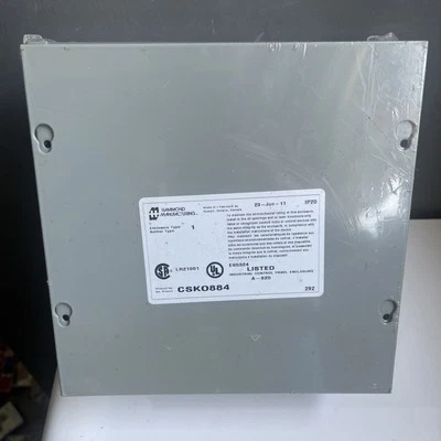 Hammond Manufacturing CSKO884 Enclosure W/Screw Cover- 8"x8"x4" — 第 1/4 张图片