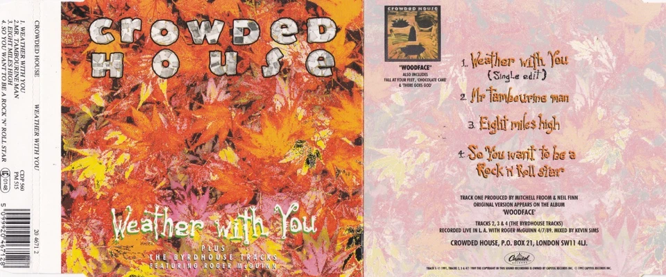 Crowded House - Weather with you  (4 Track Maxi CD) - Bild 1 von 1