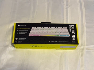 Corsair K70 Pro Mini Wireless Mechanical Keyboard 60% White - Speed Silver - Image 1 of 4