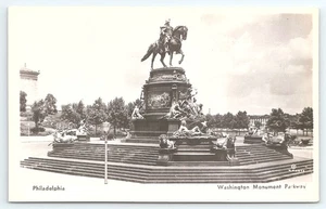 Postcard RPPC Washington Monument Parkway Philadelphia Pennsylvania - Picture 1 of 3